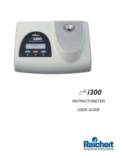 refractometer selection guide|reichert refractometer user manual.